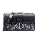 Christian Dior 30 Montaigne East-West Bag with Chain Dark Blue